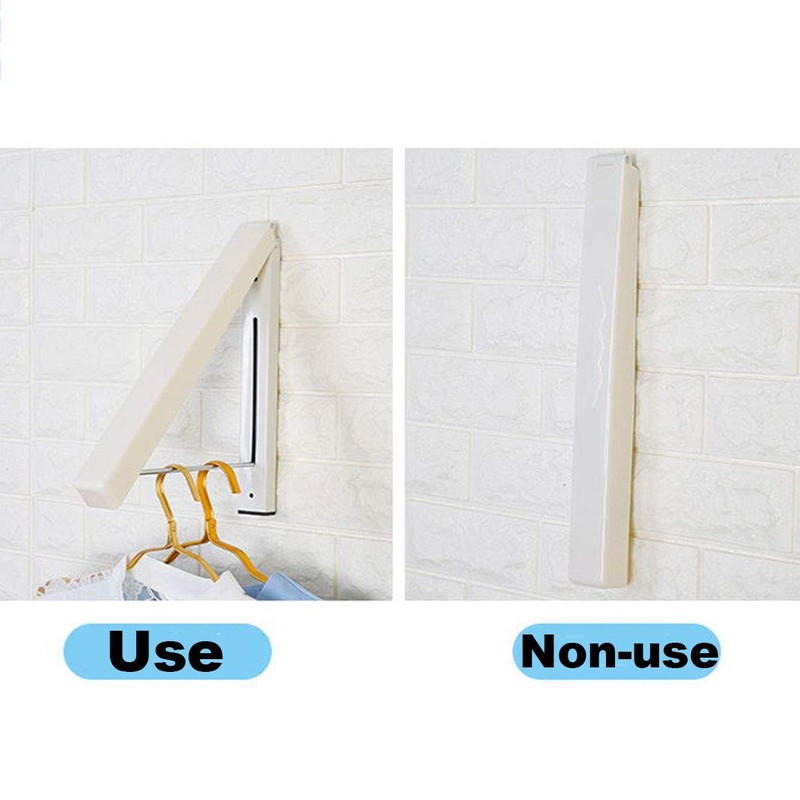 Clothes Hanger Wall Mounted Folding, Laundry Hanger Dryer Rack Retractable,