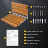 Dyna-Living Folding Shower Seat Wall Mounted Fold Down Shower Seat