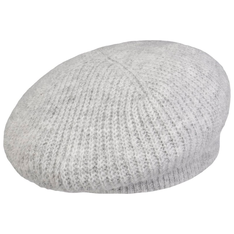 Barts Inaru Beret Knitted Beret Hat, lightgrey
