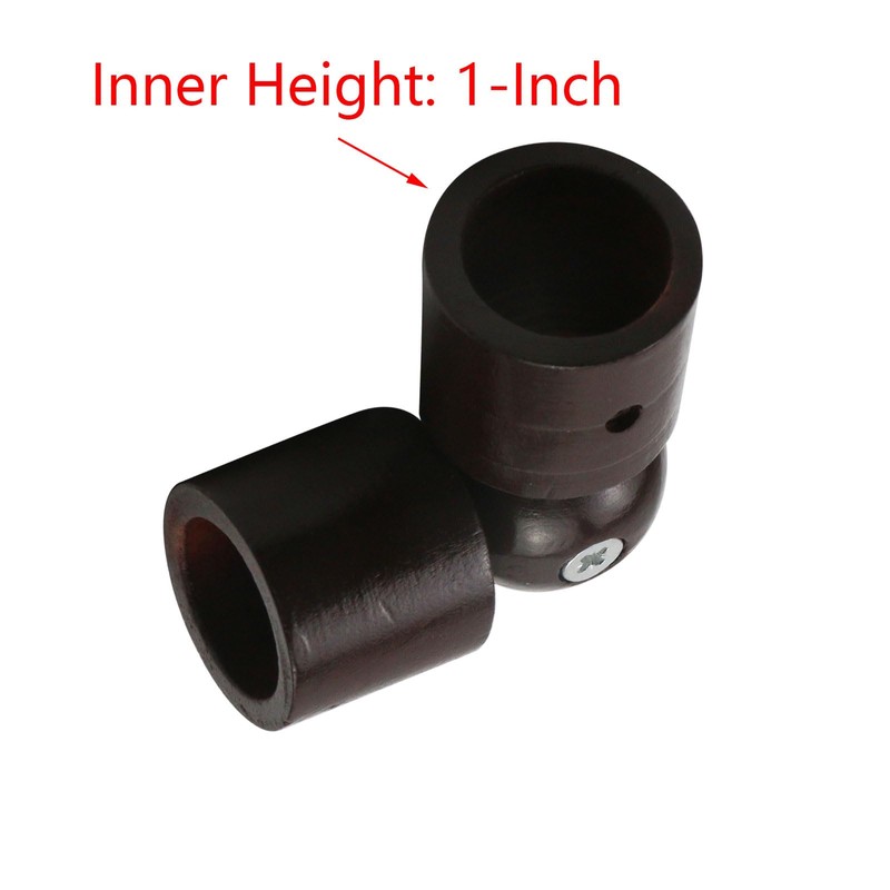 T Tulead Curtain Rods Corner Connector Wood Elbow Connector 1.1-Inch