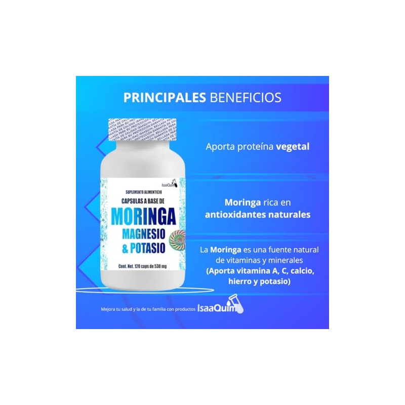 IsaaQuim Citrato de Potasio + Citrato de Magnesio + Moringa