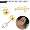 Morfetto 12 Pairs 14K Flat Back Earrings 20G Cartilage Earring