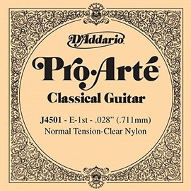 CUERDA SUETA GUITARRA CLASICA - D´addario (J/4501) Pro/Arte Normal (Minimo 5 Cuerdas) 1ª