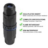 QCCAN 2PCS Waterproof IP68 Junction Box Outdoor Electrical Cable Connector