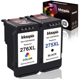 Inktopia Ink Cartridges Replacement for Canon 275XL 276XL 275 276 Combo Pack PG-275 XL CL-276 XL PG275 CL276 for Canon Pixma TR4720 TS3522 TS3520 TS3500 TR4722 TR4700 Printer (1 Black, 1 Color)