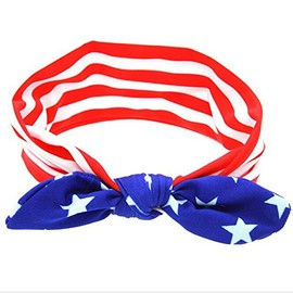 Patiky Baby Toddler Headband Stripe Stars Hair Band Accessories Headwear for 4th of July TS05 (Bunny Ears)