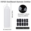 LANIAKEA 10PCS Squeeze Bottles, 24 oz Condiment Squeeze Bottle with