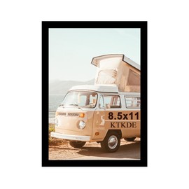 KTKDE 8.5 by 11 Picture Frame Black, Picture Frames 8.5 x 11frame with Shatter Resistant Plexiglass for Wall Mounting Display Horizontally or Vertically Hanging, Diploma Certificate Frames 8.5 x 11