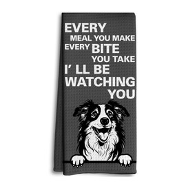 Dwept Funny Kitchen Towels, Every Meal You Make Every Bite You Take Dish Towels, Dog Kitchen Decor, Dog Decorative Kitchen Towels, Dog Lover Gifts, Australian Shepherd Dog Hand Towels for Bathroom