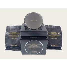 Age 20's 에이지투웨니스 시그니처 에센스 커버 팩트 인텐스 더블 커버21호 케이스 + 리필 14g 2p 세트(선물포장) Age 20's Signature Essence Cover Pact Intense Double Cover No. 21 Case + Refill 14g 2p Set (Gift Packaging)