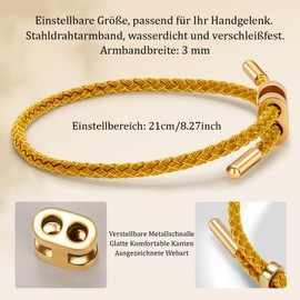 Berry Only Women's Gold Bangle Gold Women's Adjustable Bracelet Steel Wire Bracelet, Dupes Jewellery Partner Bracelets Friendship Bracelet Dupe Bracelet Gifts for Women Christmas, Stainless Steel