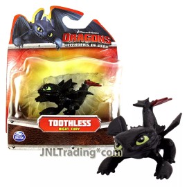Spin Master Year 2013 DRAGONS Defenders of Berk 3" Figure - Night Fury TOOTHLESS (Red Tail)