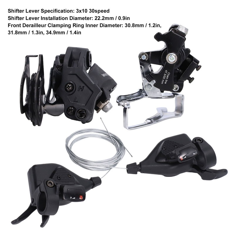 WAKE 30 Speed Groupset 3x10 Speed Shifter Lever Front and