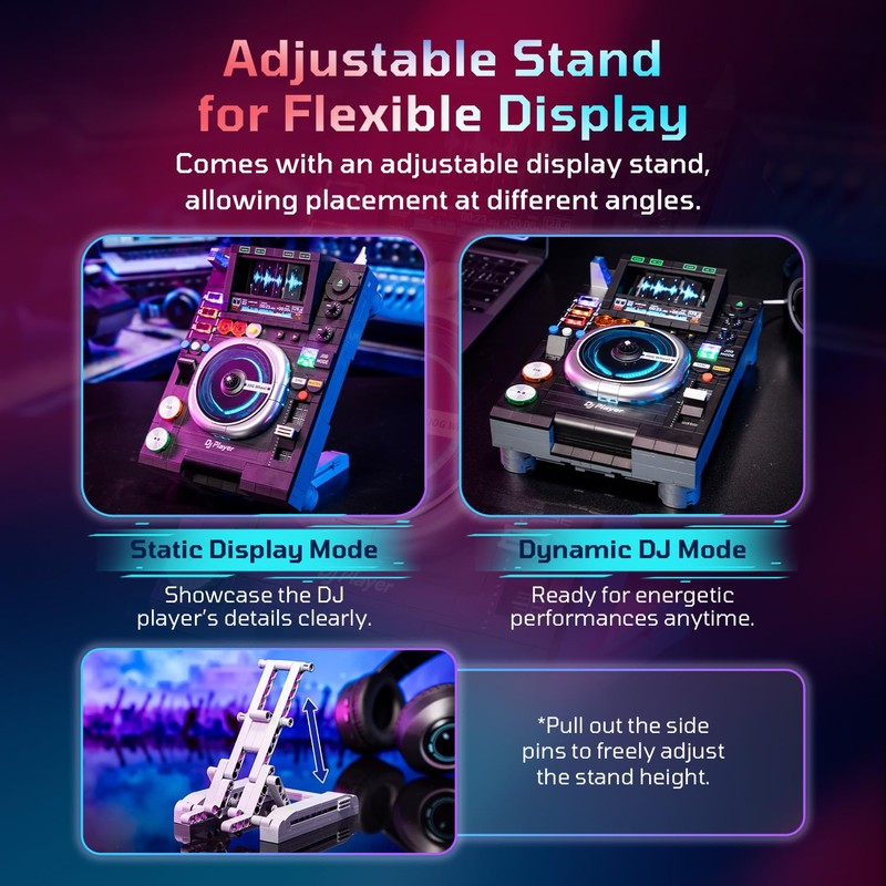 PANTASY DJ Turntable Building Set with Bluetooth Music Playback