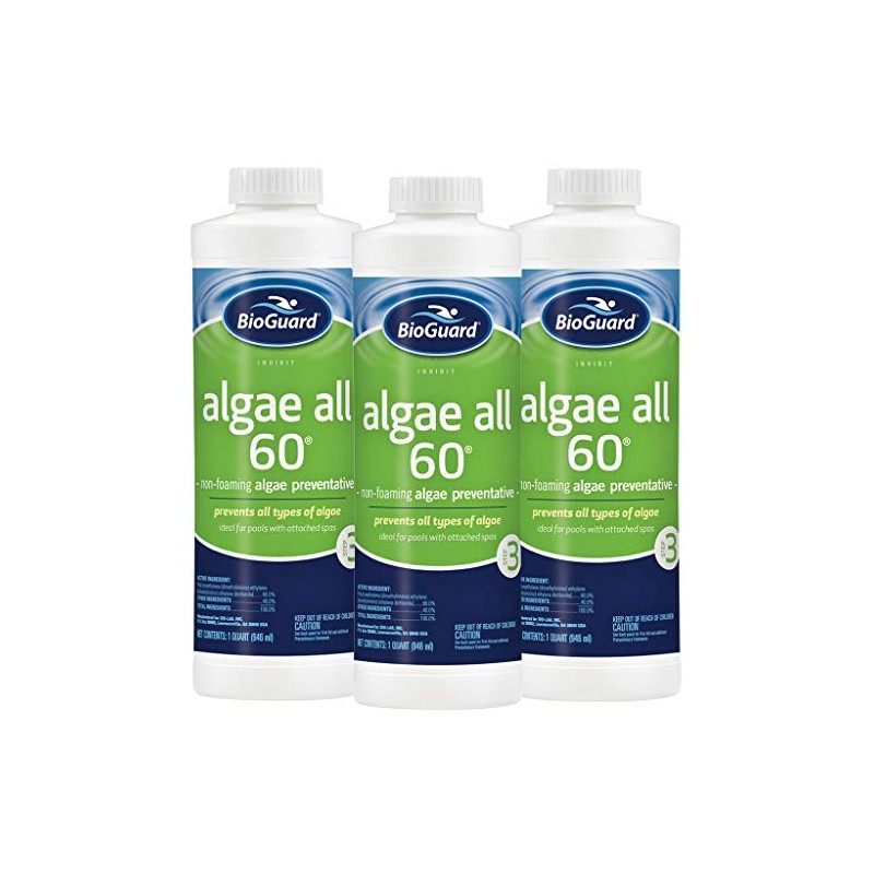 BioGuard Algae All 60-1 Quart, Pack of 3, Non-Foaming Algae