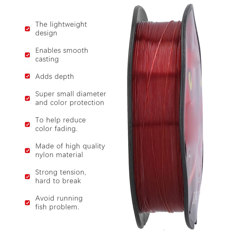 5Pcs 100M Nylon Lure Bait Fishing Line Wearproof Strong Toughness