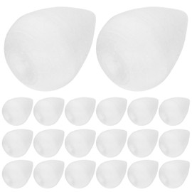 MAGICLULU Craft Foam Rose Petals 20Pcs Craft Foam Rose Flower Buds White Foam Flower Buds Ornaments for Valentines Day DIY Arts Crafts Ornaments Foam Rose Petals Model