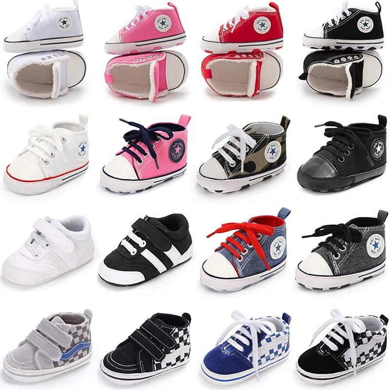 Tenis de lona para bebés y niñas, antideslizantes, para caminar