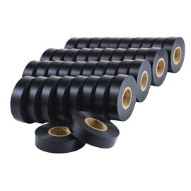 Lichamp 40 Pack Black Electrical Tape Waterproof, 3/4 in x 66ft, Industrial Grade UL/CSA Listed High Temp Electrical Tape Electric Super Vinyl