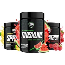 6AM Run Marathon Training Trio – Energy, Focus & Recovery Bundle (Sprint, Marathon, FinishLine) – Dietary Supplement Powder (901g, Sprint - Lemonade/Marathon (Ras. Iced Tea) / Watermelon)