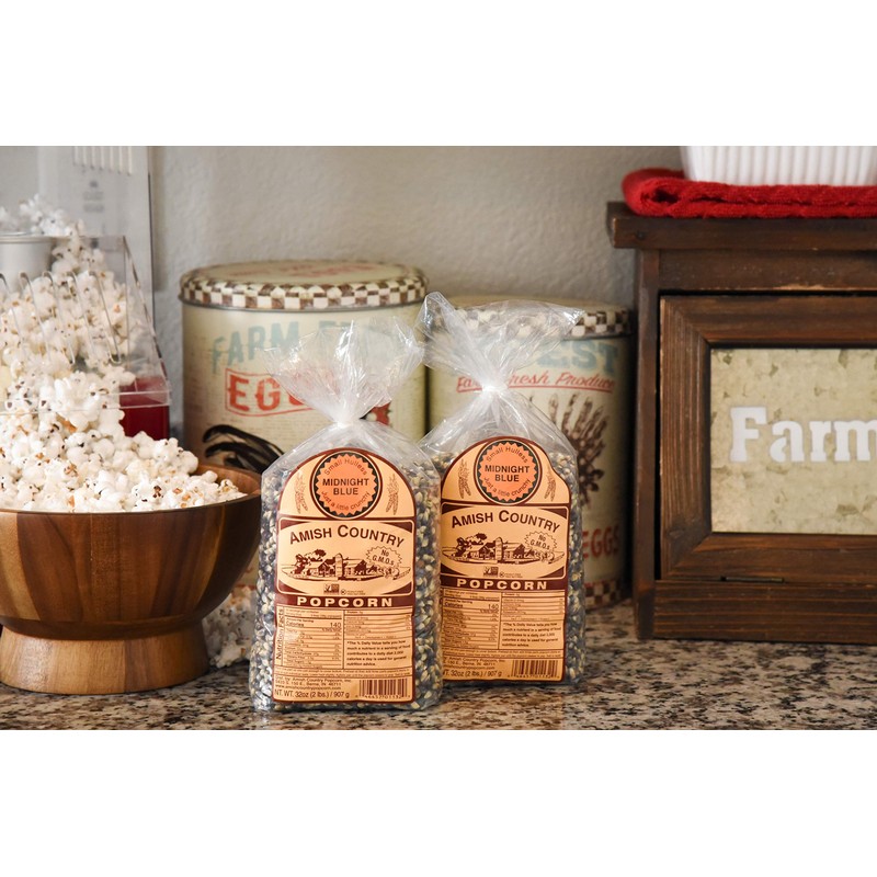 Amish Country Popcorn | 2-2 Lb Bags - Midnight Blue
