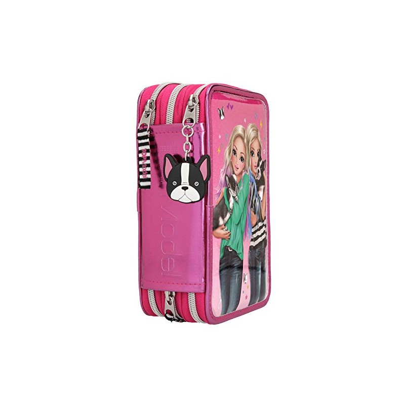 Depesche 10689 Pencil Case with 3 Zippers and Pens by