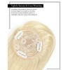 Rose bud Clip in Human Hair Toppers Seamless Hair Pieces