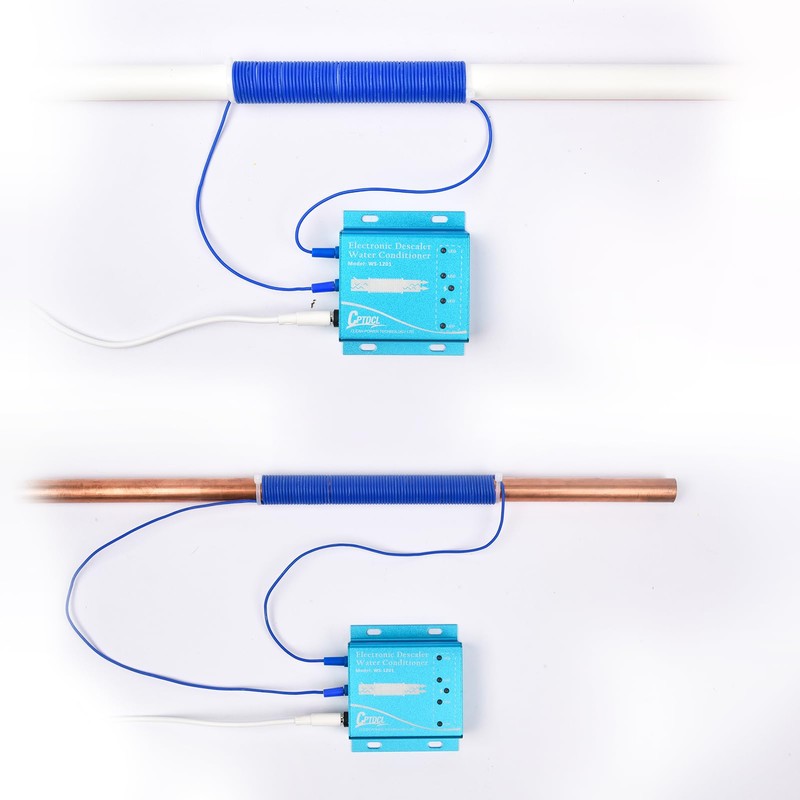 Electronic Water Descaler, Salt-Free Hard Water Conditioner, Reduces Limescale, Prevents