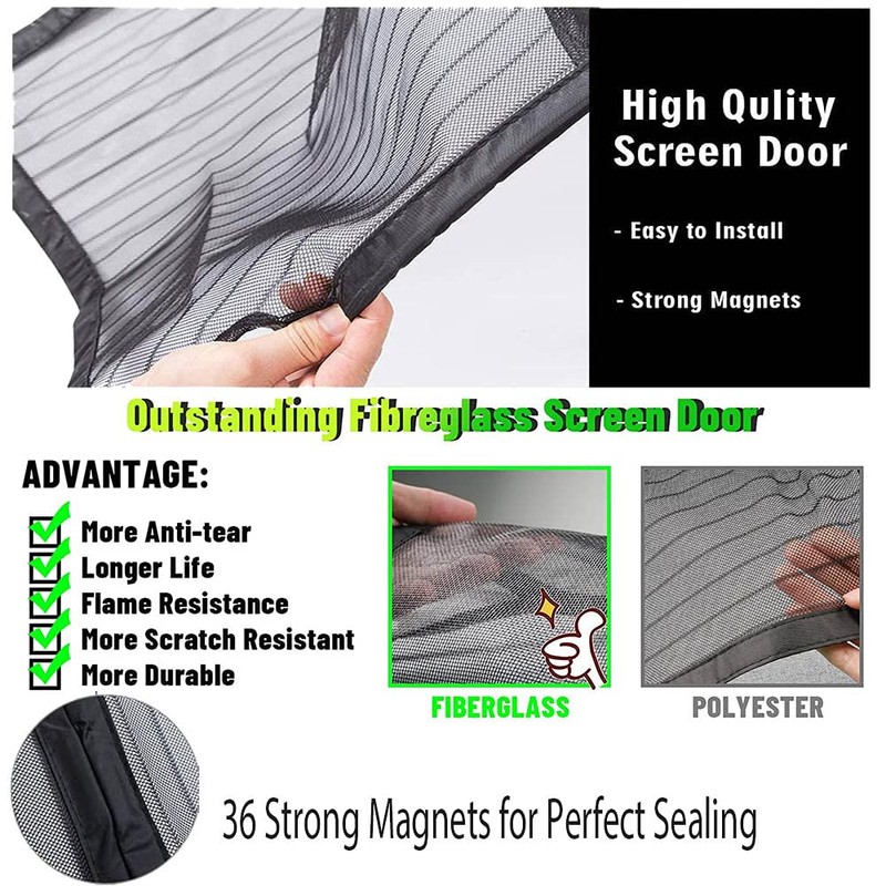 Premium Garage Door Screen for 1 Car Garage 12x9ft, Heavy
