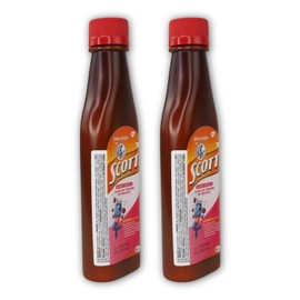 Emulsion de Scott Aceite de hígado de bacalao sabor Cereza - pack de 2 de 6.1 fl oz - 180 ml - Suplemento dietético para niños con vitamina A y calcio.