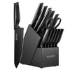 syvio Block Knife Set, 15 Pcs Kitchen Knife Set with