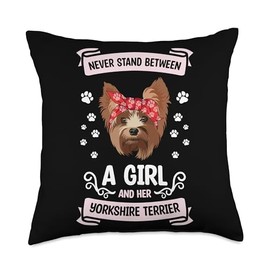 Yorkshire Terrier Dog Gifts Yorkie Yorkshire Dog Terriers Yorkie Throw Pillow, 18x18, Multicolor