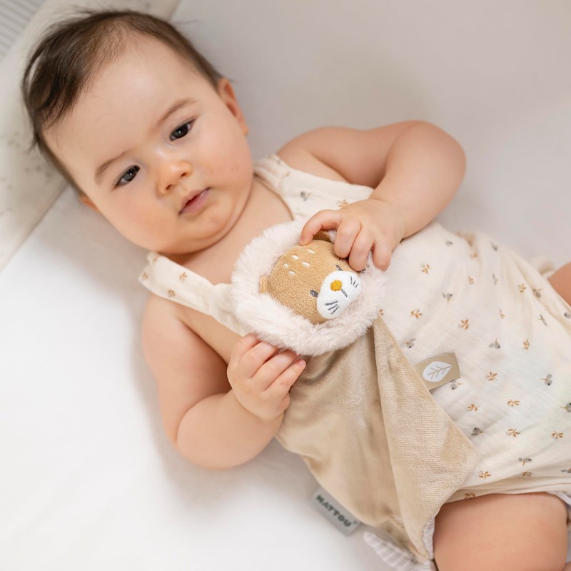 Nattou Small Comforter Doudou Lion FLO, OLI, ERNEST, 19 cm,
