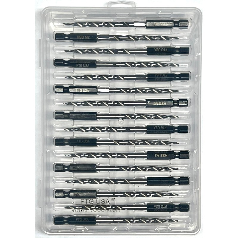 FTG USA Tapered Countersink Drill Bit Set 16 Pc #8