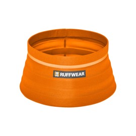 Ruffwear, Bivy Bowl Collapsible Ultralight and Packable Dog Bowl, Salamander Orange, Medium