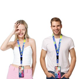 Wohoyee Phone Lanyard - 3 x Lanyard with Breakaway Buckle,3 x Durable Pads,3 x Detachable Cord, Polyester Cell Phone Lanyard Compatible with All Smartphones