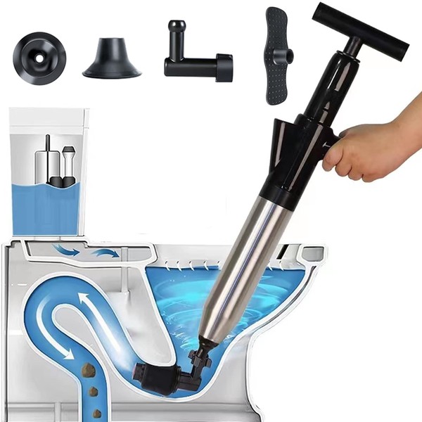 Ckedes Toilet Plunger High Pressure Air Drain Blaster Gun Drain