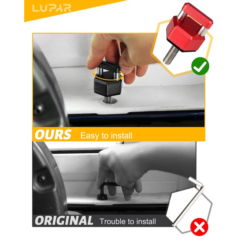 Lupar Quick Removal Thumb Screw with D Ring, Aluminum Alloy