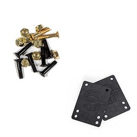 Independent Skateboards Hardware 1" Phillips BLK/GLD + 1.8" Indy Shock Pads