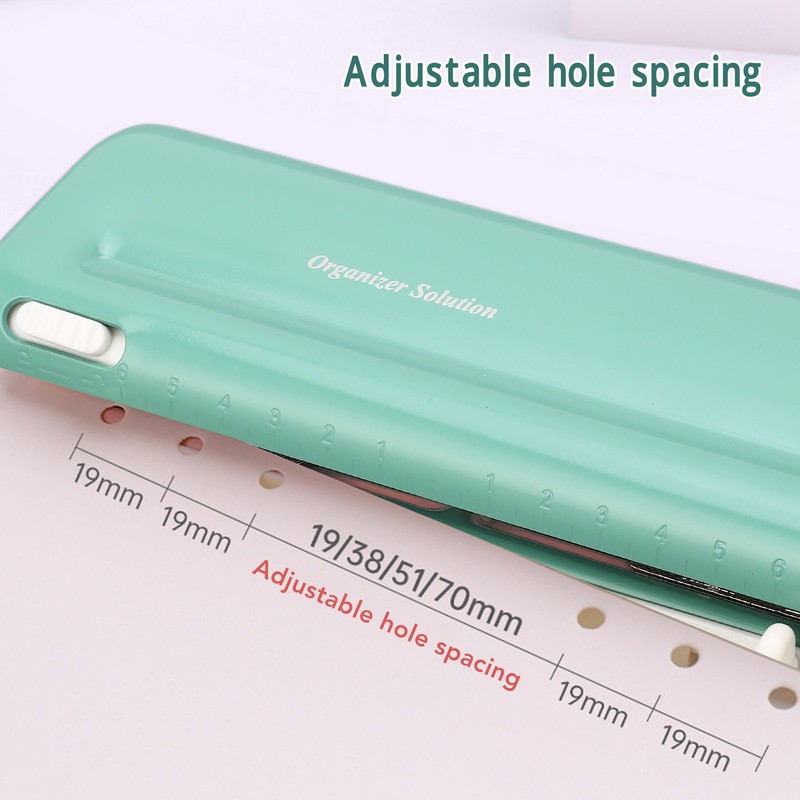 6 Hole Paper Puncher Spacing Adjustable Planner Hole Puncher for