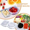Pack of 20 Reusable Snack Pack Containers, Double Compartment Snack