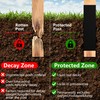 DECOHS 8 Pcs Fence Post Protection, 24.4 x 8.4 Inch