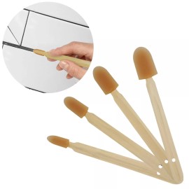 JMI BASIC Caulking Finishing Tool Assorted 4 Set - Sealant Silicone Caulk Spatula Wood