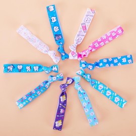 40 Pieces Dental Gifts Hair Ties Tooth Scrunchies Headbands Elastic Ribbon Ponytail Holders Ropes No Crease Hairbands Dentist Accessories for Women Dental Hygienist Assistant