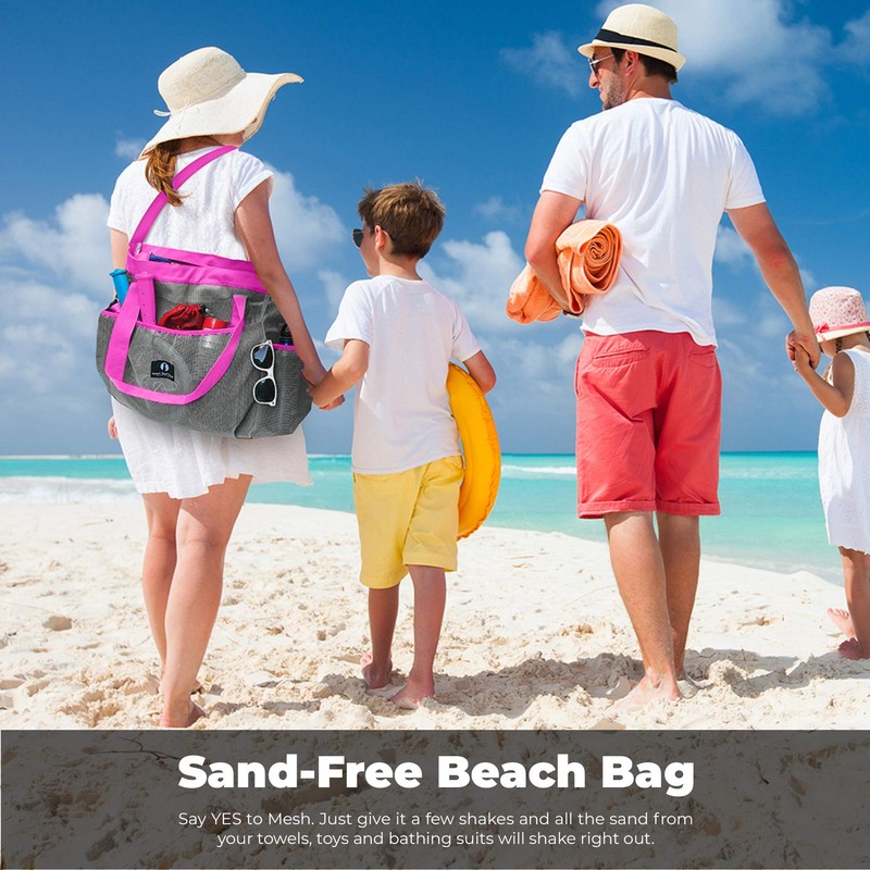 Red Suricata Large Mesh Beach Bag - Beach Bags and