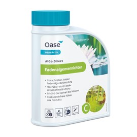 OASE AquaActiv AlGo Direct 43139 Thread Algae Killer 500 ml – Organic Pond Care Ideal Against Thread Algae in the Pond Garden Pond Swimming Pond Fish Pond Koi Pond