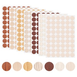 HARFINGTON 7 Sheets Screw Hole Covers Stickers 21mm 54 in 1 Self Adhesive Hole Sticker Waterproof Dustproof Sticker PVC for Wall Cabinet Desk Screws Furniture Repairing, 7 Colors