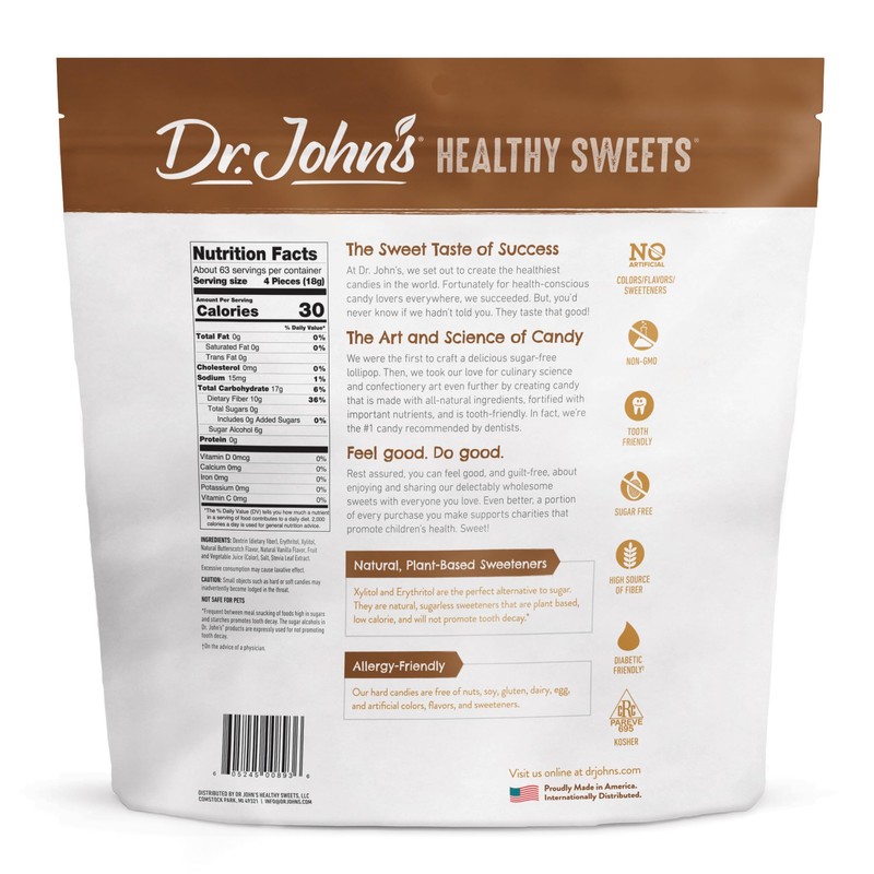Dr. John’s Sugar Free Candy, Healthy Hard Candy with Zero