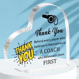 HULALA Thank You Coach Gifts For Men Women Football Rugby Coach Presents Behind Every Player Who Believes In Themselves Is A Coach Who Believed In Them First Acrylic Plaque