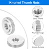 uxcell 5Pcs M4 Knurled Thumb Nuts, 304 Stainless Steel Round